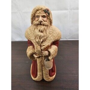 Vintage 1992 Old World Santa Claus 9" Ceramic Figurine Hand Painted Signed
